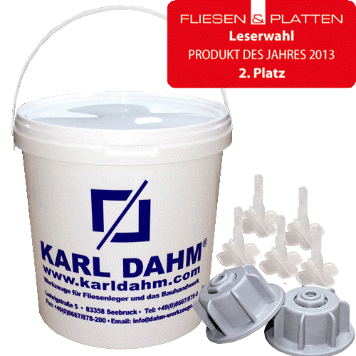Fliesen-Verlegehilfe Starter Paket grau - günstig kaufen bei KARL DAHM - Produkt des Jahres 2013 Fliesen und Platten